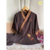 Đồ Lam Đi Chùa Nữ DL25 Màu Nâu Đậm - Pháp Phục Phật Tử Giá Rẻ 279K