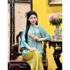 Đồ lam đi lễ chùa lụa tơ tằm cho người trung niên - sang trọng, giảm giá 380.000₫ 2