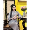 Đồ lam đi lễ chùa lụa tơ tằm cho người trung niên - sang trọng, giảm giá 380.000₫ 5