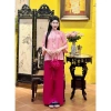 Đồ lam đi lễ chùa lụa tơ tằm cho người trung niên - sang trọng, giảm giá 380.000₫ 8