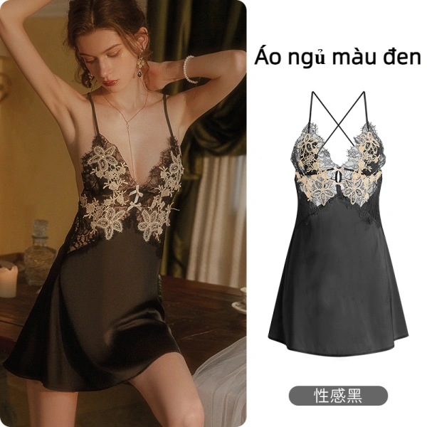 Hình ảnh sản phẩm Đồ Ngủ Ren Sexy Gợi Cảm B03 - Bộ Lót Ngủ Mặc Nhà Giảm Giá 99k