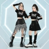 Đồ Nhảy Hip Hop Cho Bé Gái 3-14 Tuổi - Quần Áo Croptop Biểu Diễn Hiện Đại Giảm Giá 2