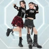 Đồ Nhảy Hip Hop Cho Bé Gái 3-14 Tuổi - Quần Áo Croptop Biểu Diễn Hiện Đại Giảm Giá 3