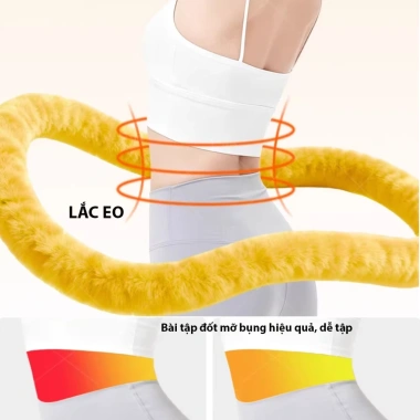 [DOL]Vòng dây lắc eo tập thể dục giảm mỡ bụng giảm cân, rope hula hoop lắc hông tập kegel gym yoga 5