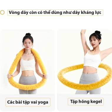 [DOL]Vòng dây lắc eo tập thể dục giảm mỡ bụng giảm cân, rope hula hoop lắc hông tập kegel gym yoga 7