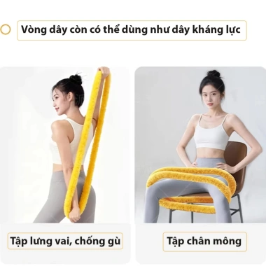 [DOL]Vòng dây lắc eo tập thể dục giảm mỡ bụng giảm cân, rope hula hoop lắc hông tập kegel gym yoga 8
