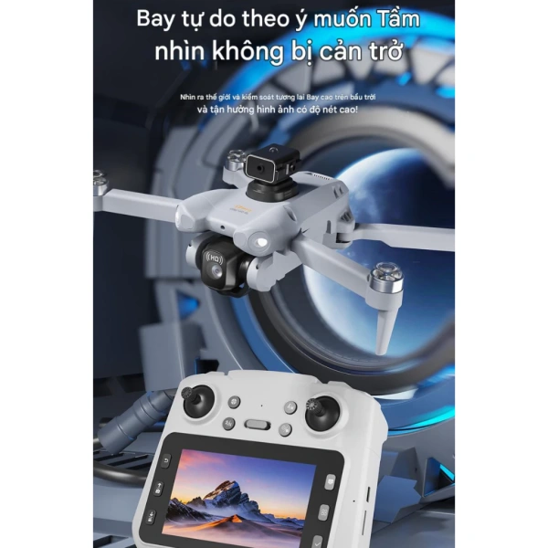 Hình ảnh sản phẩm Drone Flycam i7 pro, Máy bay điều khiển từ xa camera HD 4k điều chỉnh điện tử nhào lôn 360