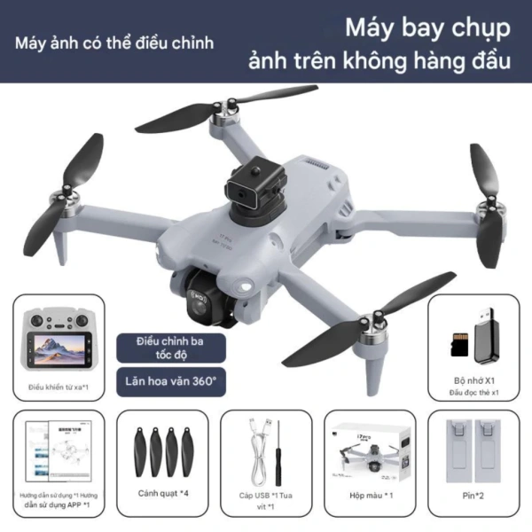 Hình ảnh sản phẩm Drone Flycam i7 pro, Máy bay điều khiển từ xa camera HD 4k điều chỉnh điện tử nhào lôn 360