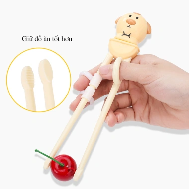 Đũa tập ăn dặm cho bé giá rẻ chỉ 14400đ - Dụng cụ tập gắp giúp bé tự ăn