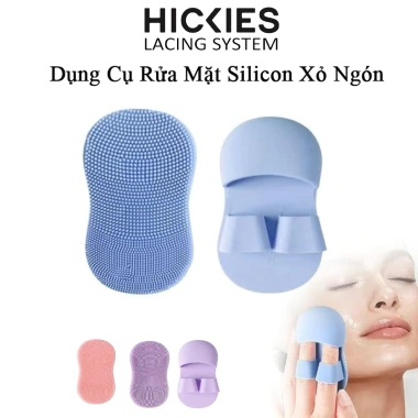 Dụng Cụ Rửa Mặt Bằng Silicon Kiểu Dáng Xỏ Ngón Tay Tiện Dụng - HICKIES LACING SYSTEM