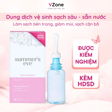 Dung dịch vệ sinh nữ Summer's Eve thụt rửa sạch sâu, vệ sinh vùng kín an toàn chỉ 112k