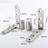 ELLSWORTH Bản lề cửa 1 đôi 270 Trục quay Thép không gỉ 3mm Nhiều lỗ, Chịu lực mạnh 2