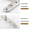 ELLSWORTH Bản lề cửa 1 đôi 270 Trục quay Thép không gỉ 3mm Nhiều lỗ, Chịu lực mạnh 3