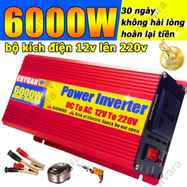 ERYUAN Bộ kích điện inverter 12V lên 220V CÔNG SUẤT 1.200w, 1.500w, 2.000w Sóng Sine Chuẩn Bảo Hành 2 Năm ERYUAN Bộ kích điện inverter 12V lên 220V CÔNG SUẤT 1.200w, 1.500w, 2.000w Sóng Sine Chuẩn Bảo Hành 2 Năm
