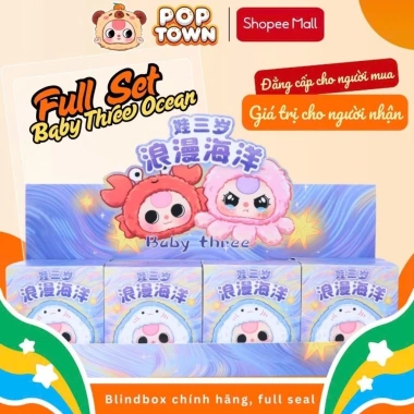 Full Set Baby Three Hải Sản Ocean Blindbox - Figure, Gấu Bông, Móc Khóa, Đồ Chơi Pop Town Toys 1.22tr