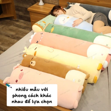 Gấu Bông Gối Ôm Hình Thú Dễ Thương, Gối Dài Ngủ Thoải Mái Giá chỉ 109.200 VND 3