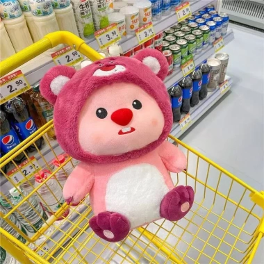 Gấu Bông Loopy Losto Cute Đáng Yêu - Cao Cấp, Nhỏ Nhắn, Dây Dâu Tây, Giá 74.240 VND