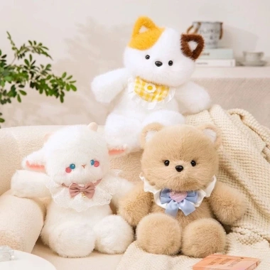Gấu bông sang trọng, gối hoạt hình búp bê động vật – Quà sinh nhật Valentine bé gái