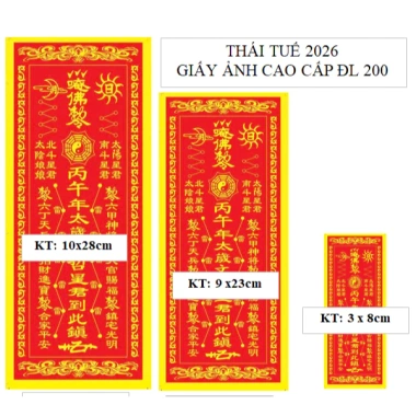 Giá sỉ 500 Thái Tuế năm 2.026 giấy ảnh loại đẹp