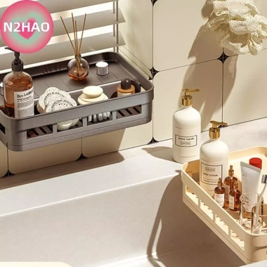 Giá thoát nước nhà bếp N2HAO đa năng, giỏ khăn lau bát đĩa, giá đựng gia vị - 145k