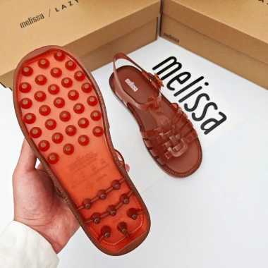 Giày Melissa Lu La Mã mới Dép dệt phẳng 9
