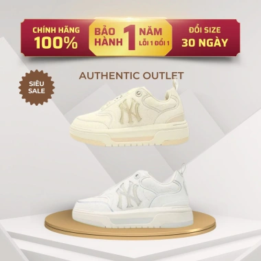 Giày MLB chính hãng Chunky Liner Jelly màu trắng bản mới 2.025 , giày sneaker NY logo trong suốt đế cao 5cm (mới)