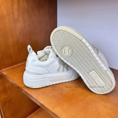 Giày MLB chính hãng Chunky Liner Jelly màu trắng bản mới 2.025 , giày sneaker NY logo trong suốt đế cao 5cm (mới)