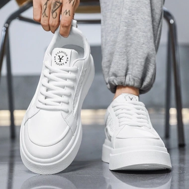 Giày Nam Sneakers MQ30 Thể Thao Full Trắng Đen Đế Cao 5cm Hàn Quốc Giá 239.000đ 3