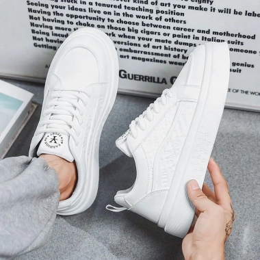 Giày Nam Sneakers MQ30 Thể Thao Full Trắng Đen Đế Cao 5cm Hàn Quốc Giá 239.000đ 5