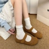 Giày Sandal Nữ Đế Bằng Chống Trơn Thiết Kế Basic Quai Dán Tiện Lợi Giá Rẻ Chỉ 299k 4