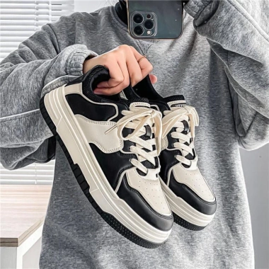 Giày Sneaker Nam Đế Tăng Chiều Cao Thời Trang Hai Màu Đen Nâu Giá Ưu Đãi 2