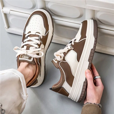 Giày Sneaker Nam Đế Tăng Chiều Cao Thời Trang Hai Màu Đen Nâu Giá Ưu Đãi 4