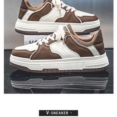 Giày Sneaker Nam Đế Tăng Chiều Cao Thời Trang Hai Màu Đen Nâu Giá Ưu Đãi 7