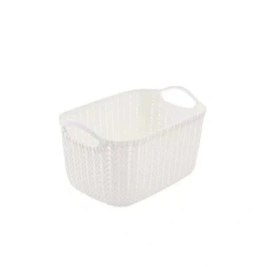 Giỏ đựng đồ để bàn RISEDOT lớn có tay cầm - Hộp lưu trữ nhựa mây giả cho phòng tắm, quần áo bẩn 10