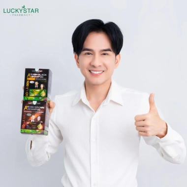 Gội đầu Nâu Phủ Bạc Thảo Dược Cao Cấp Lucky Star 25ml Giảm giá 24.387₫ 6