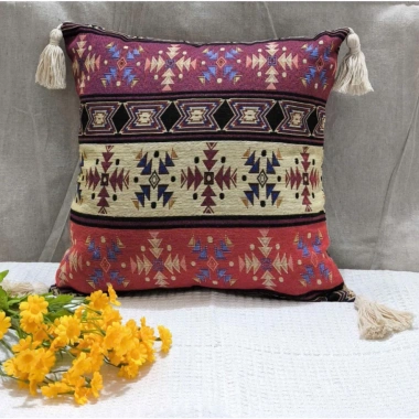 Gối vuông tùa rua thổ cẩm vintage kiểu Bắc Âu, decor sofa hiện đại giảm giá 59.000 9 Gối vuông tùa rua thổ cẩm vintage kiểu Bắc Âu, decor sofa hiện đại giảm giá 59.000 9