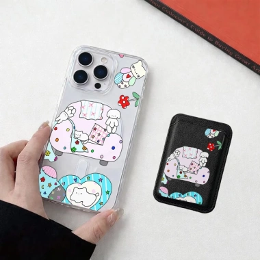 Graffiti Sofa Họa Tiết Thỏ Ví Chống Sốc Thích Hợp Cho iPhone 11 12promax 12 13 14 15 Pro Max Ốp điện thoại 14promax 15pro 16 Pro Max 17 17air 17promax Vỏ 5