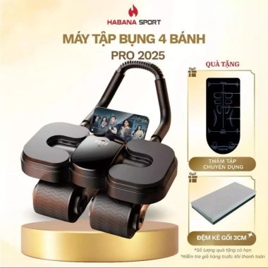 [HABANA SPORT] Máy Tập Bụng Thông Minh 4 Bánh Đốt Mỡ Thế Hệ Mới 2.026