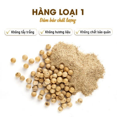 Hạt tiêu trắng nguyên chất 100g - Tiêu sọ Lãn Ông, gia vị nấu ăn cay thơm chỉ 15.000đ 4