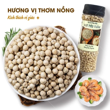 Hạt tiêu trắng nguyên chất 100g - Tiêu sọ Lãn Ông, gia vị nấu ăn cay thơm chỉ 15.000đ 5