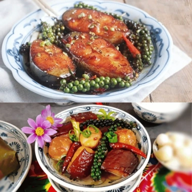 Hạt Tiêu Xanh Tươi Dũng Hà Túi 100g-500g - Gia vị kho đậm đà giảm 17% chỉ 35.000đ