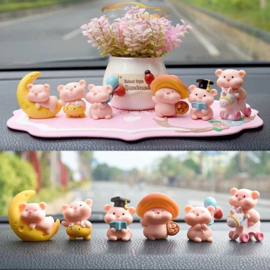 Heo Mini Ham Chơi Trang Trí Xe - Decor Xe Dễ Thương - Giá Chỉ 90k/Set 6 2