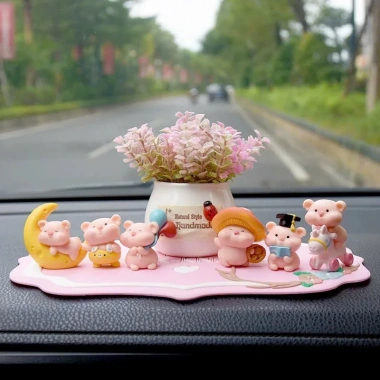 Heo Mini Ham Chơi Trang Trí Xe - Decor Xe Dễ Thương - Giá Chỉ 90k/Set 6 14