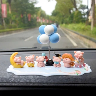 Heo Mini Ham Chơi Trang Trí Xe - Decor Xe Dễ Thương - Giá Chỉ 90k/Set 6 15