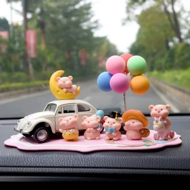 Heo Mini Ham Chơi Trang Trí Xe - Decor Xe Dễ Thương - Giá Chỉ 90k/Set 6 17