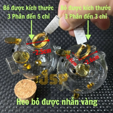Heo Thủy Tinh Đựng Vàng Tiết Kiệm In Logo - Lợn Thủy Tinh Đựng Nhẫn Giá Rẻ 86k 2
