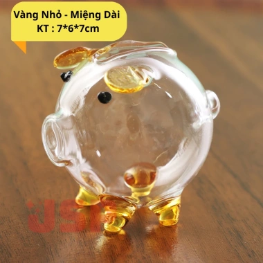 Heo Thủy Tinh Đựng Vàng Tiết Kiệm In Logo - Lợn Thủy Tinh Đựng Nhẫn Giá Rẻ 86k 3
