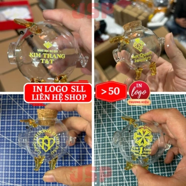 Heo Thủy Tinh Đựng Vàng Tiết Kiệm In Logo - Lợn Thủy Tinh Đựng Nhẫn Giá Rẻ 86k 4