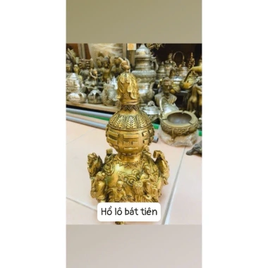 Hồ Lô Bát Tiên Đồng Nguyên Chất 28cm Phong Thủy Cải Vận - Giảm 150k 2