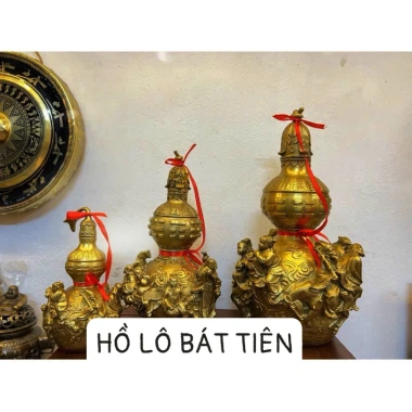 Hồ Lô Bát Tiên Đồng Nguyên Chất 28cm Phong Thủy Cải Vận - Giảm 150k 3